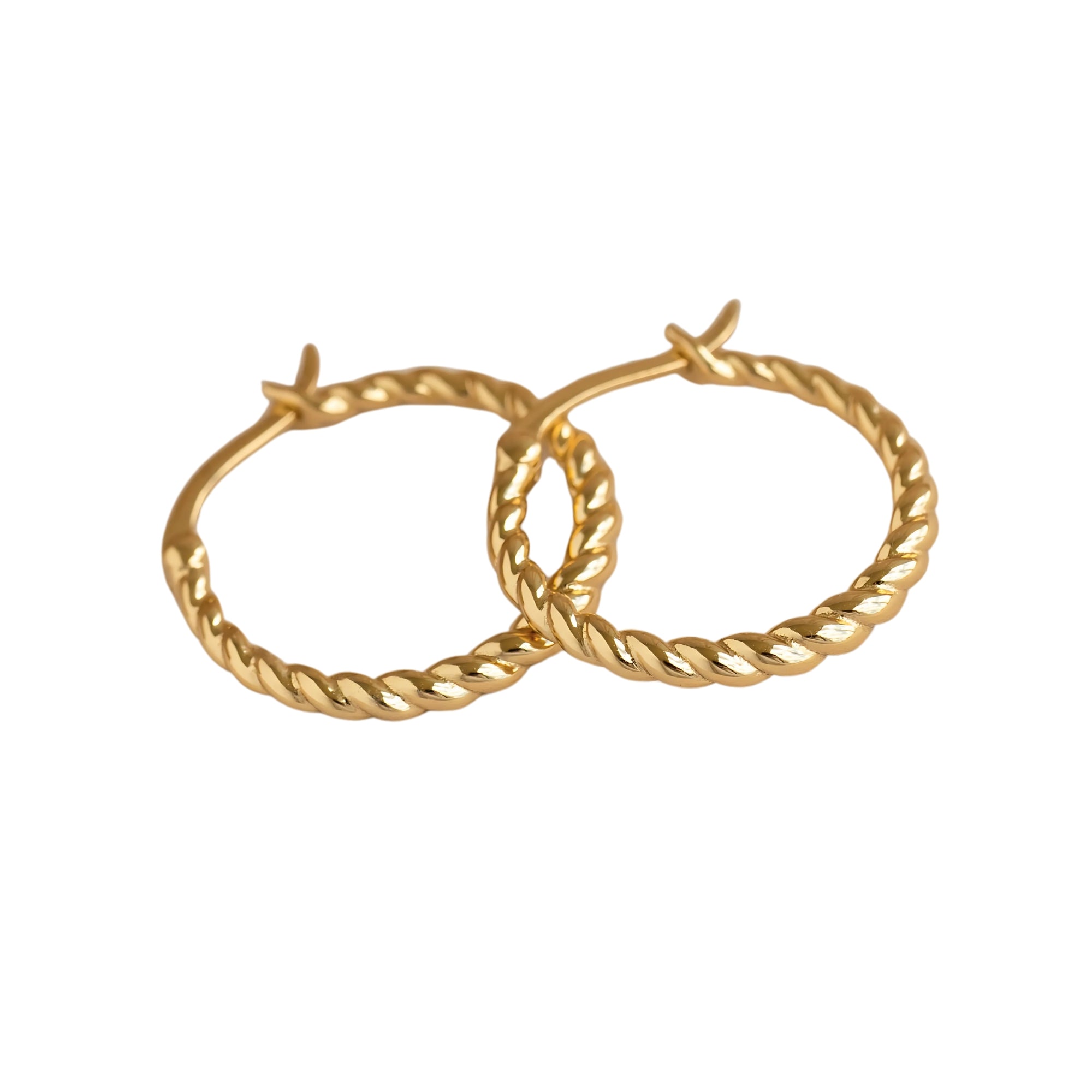 Braided Hoop Earrings - Hera