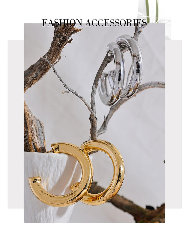 Bottega Dupes Chunky Teardrop Earrings in 14k Gold Plated yellow