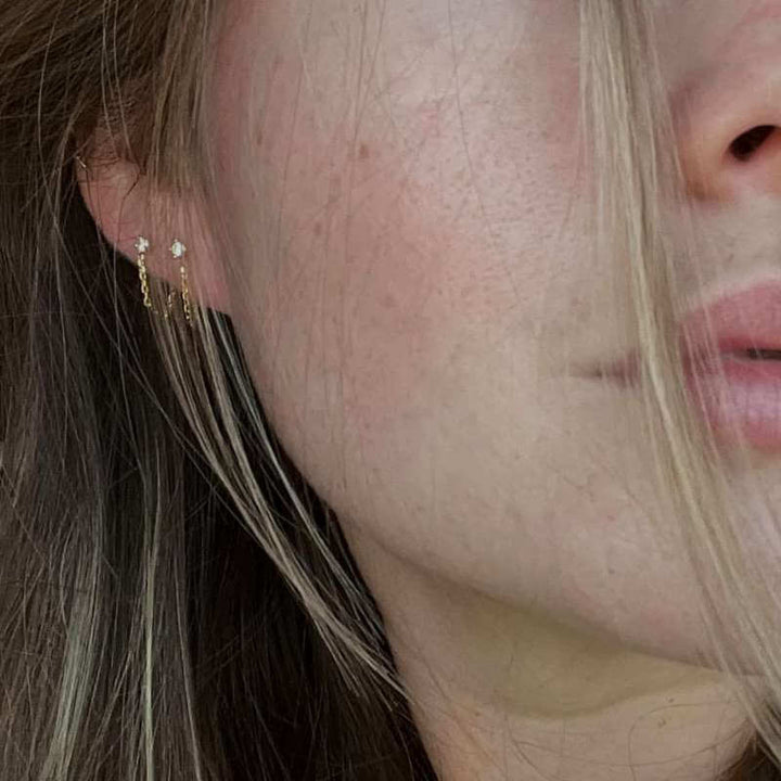 Gold Hoop Earrings Set