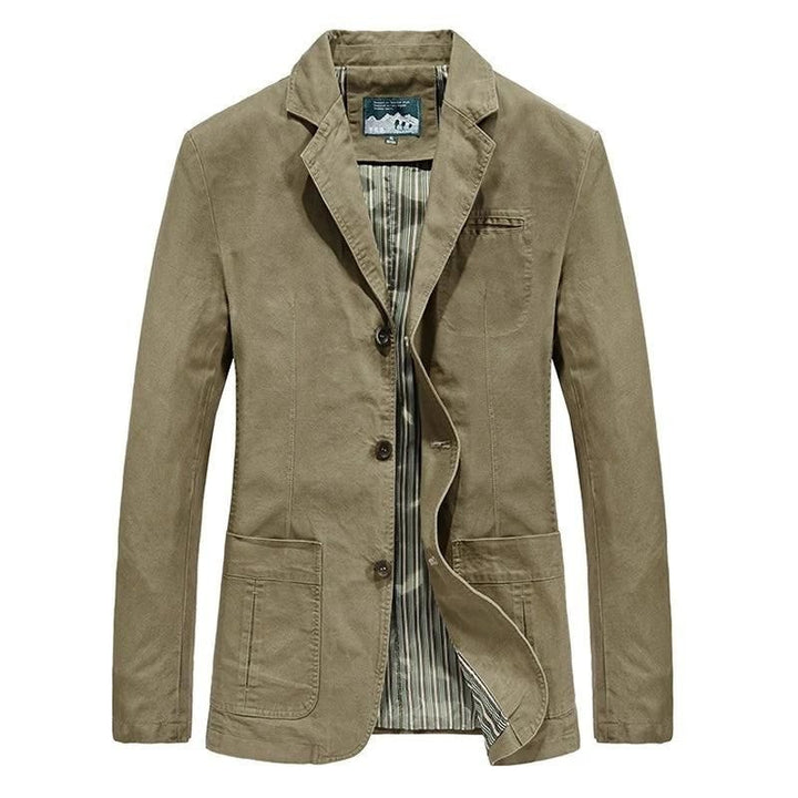 Enkeltradet blazer herre med reverskrave og tre knapper