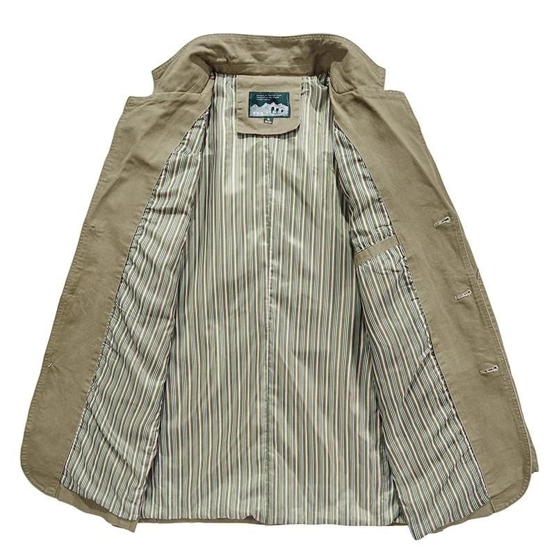 Indersiden af blazer herre med stribet foer