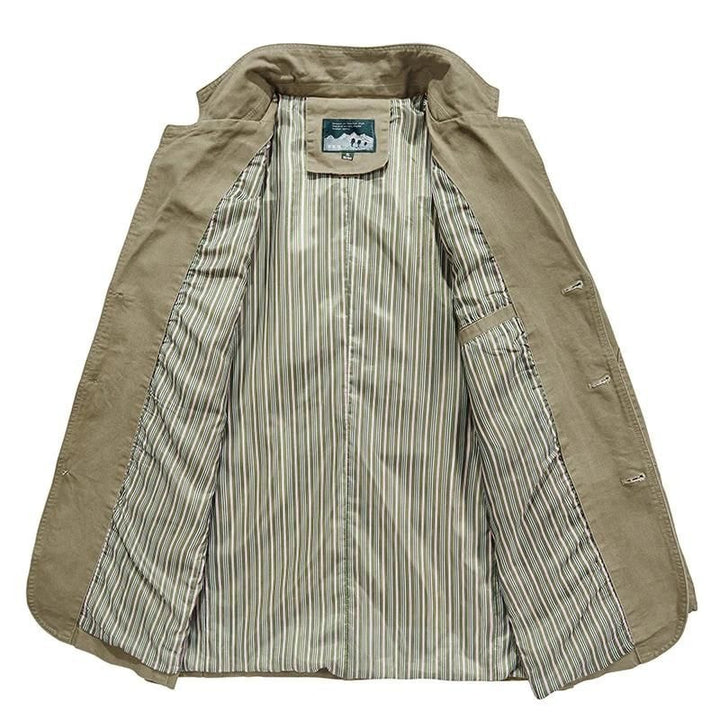 Indersiden af blazer herre med stribet foer