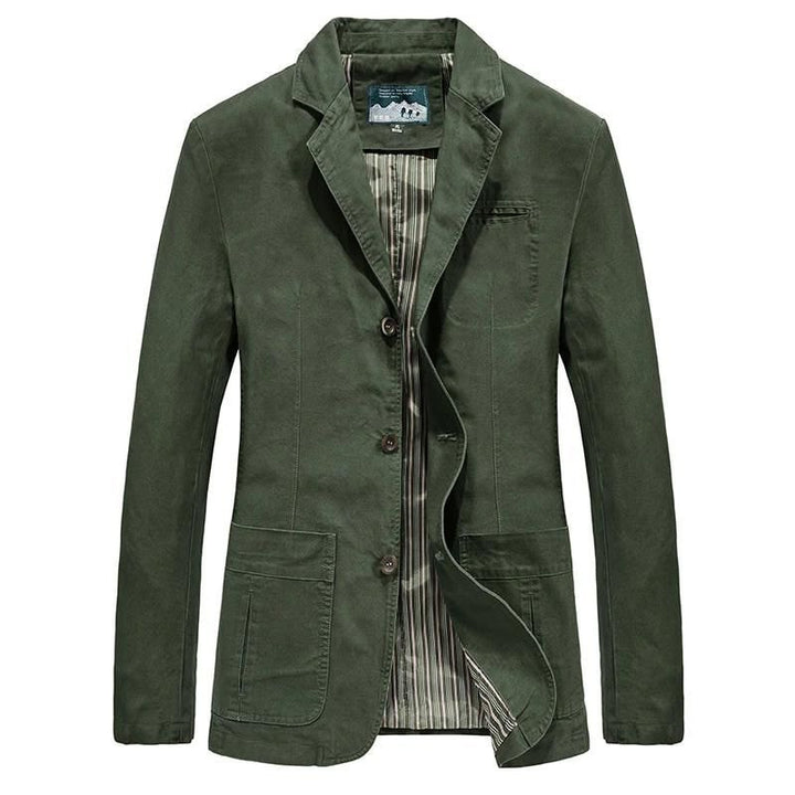 Enkeltradet blazer herre med albuelapper