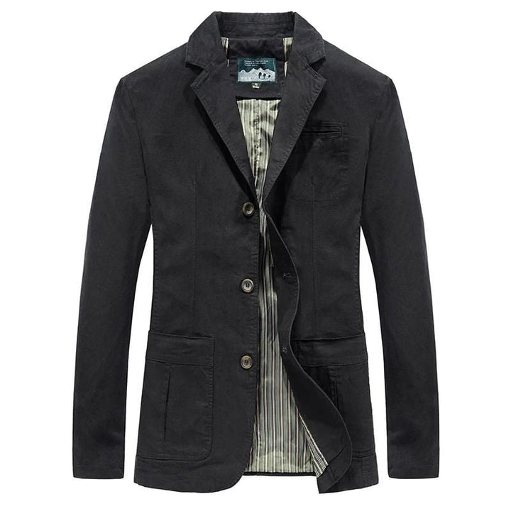 Enkeltradet blazer herre med albuelapper