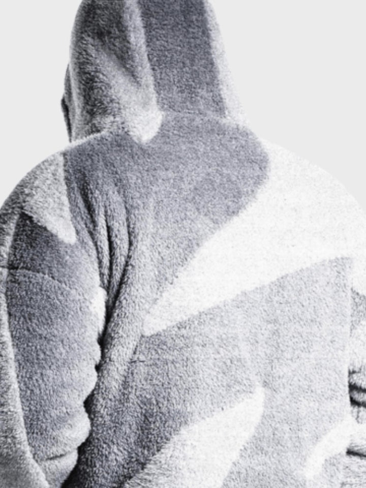 Oversized teddyjakke herre med hætte
