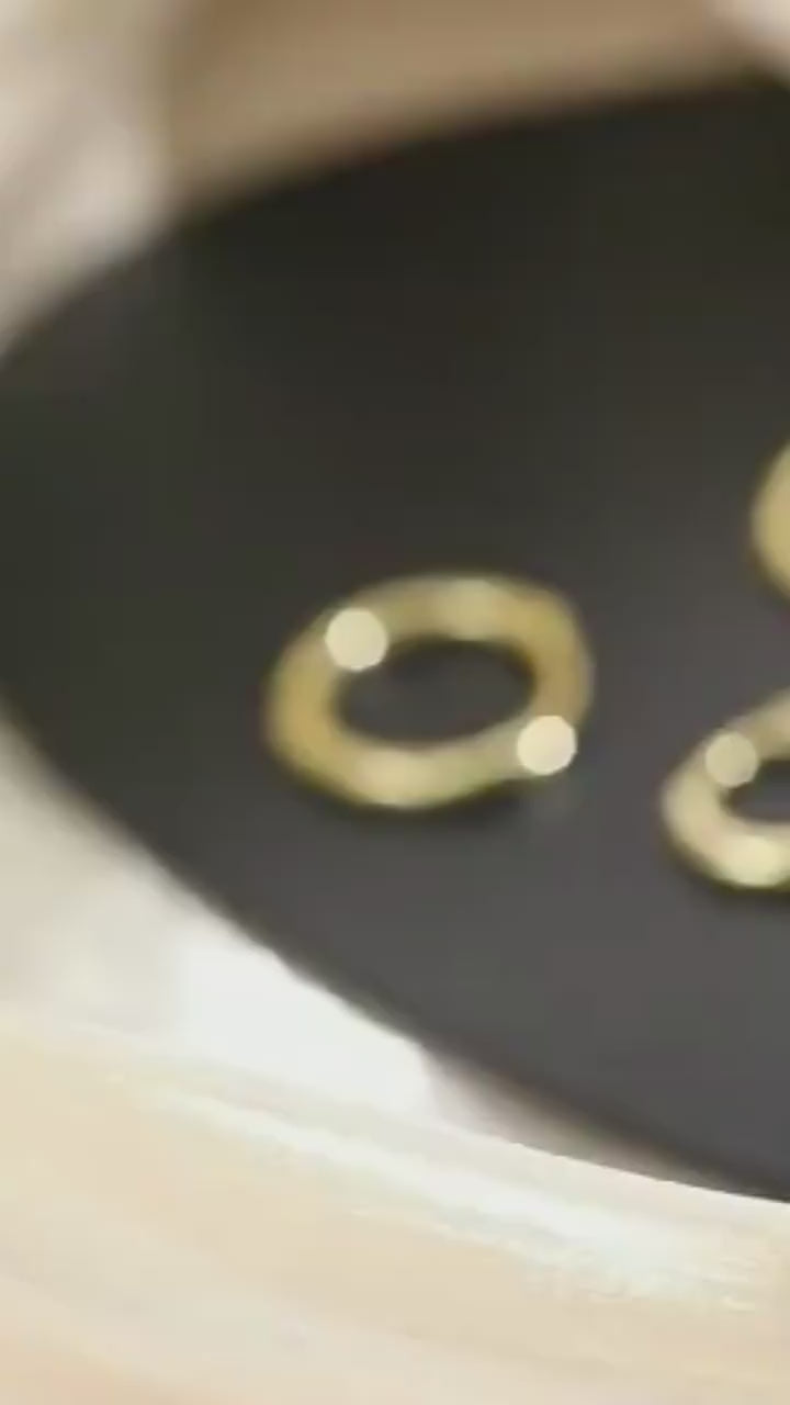 Gold-Plated Round Hoop Earrings (Set of 3 Pairs) - 8mm, 10mm, and 12mm