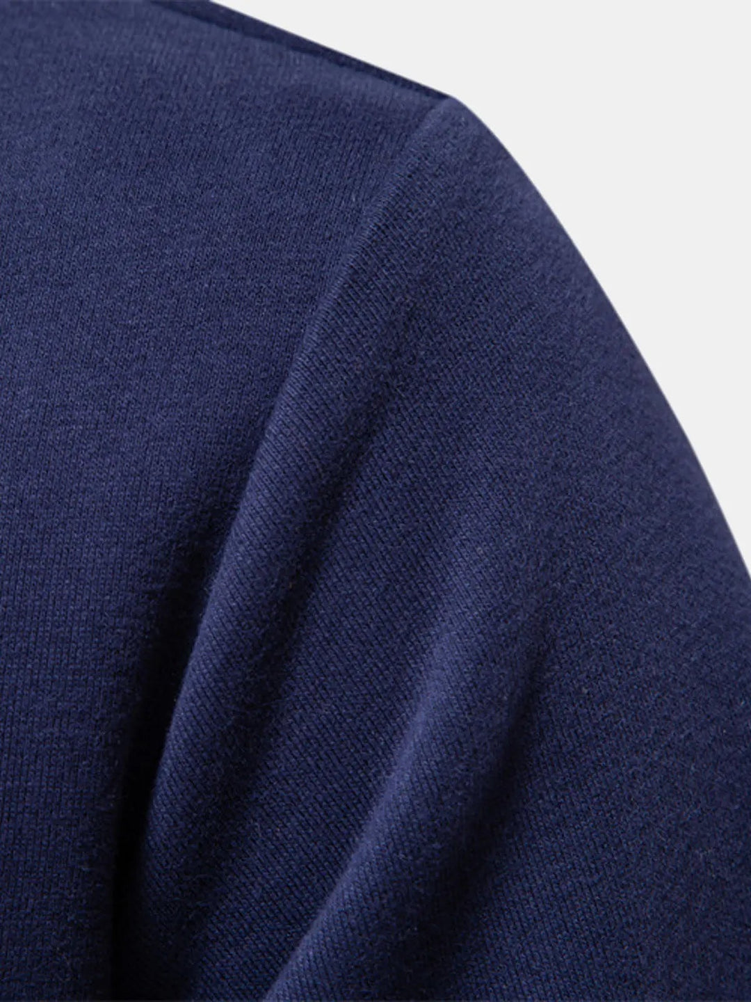 Sweatshirt herre med polokrave og lange ærmer