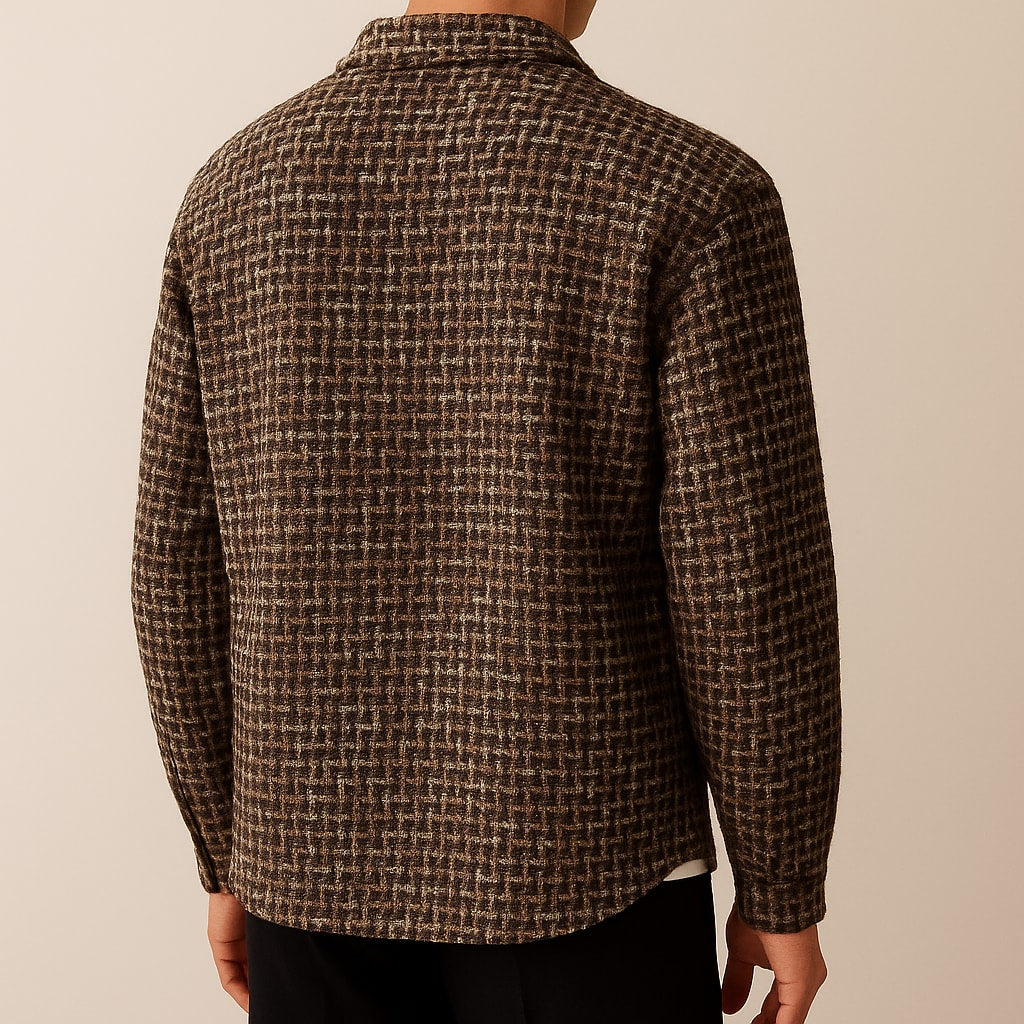 Ternet overshirt herre i bomuldstweed