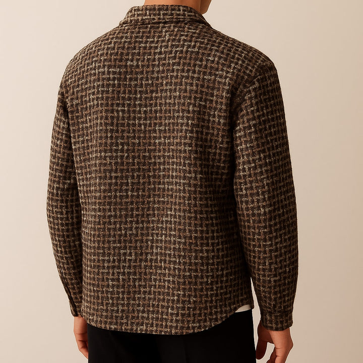 Ternet overshirt herre i bomuldstweed